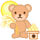月見　イラスト